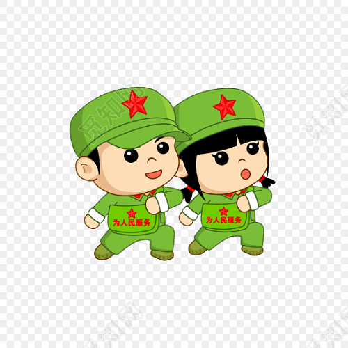 创意卡通军人形象素材矢量图片