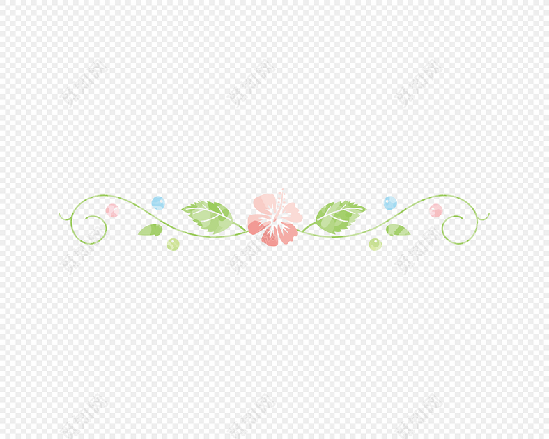 矢量图花朵分割线