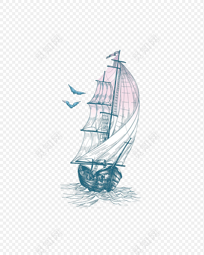 扬帆起航企业招聘海报矢量