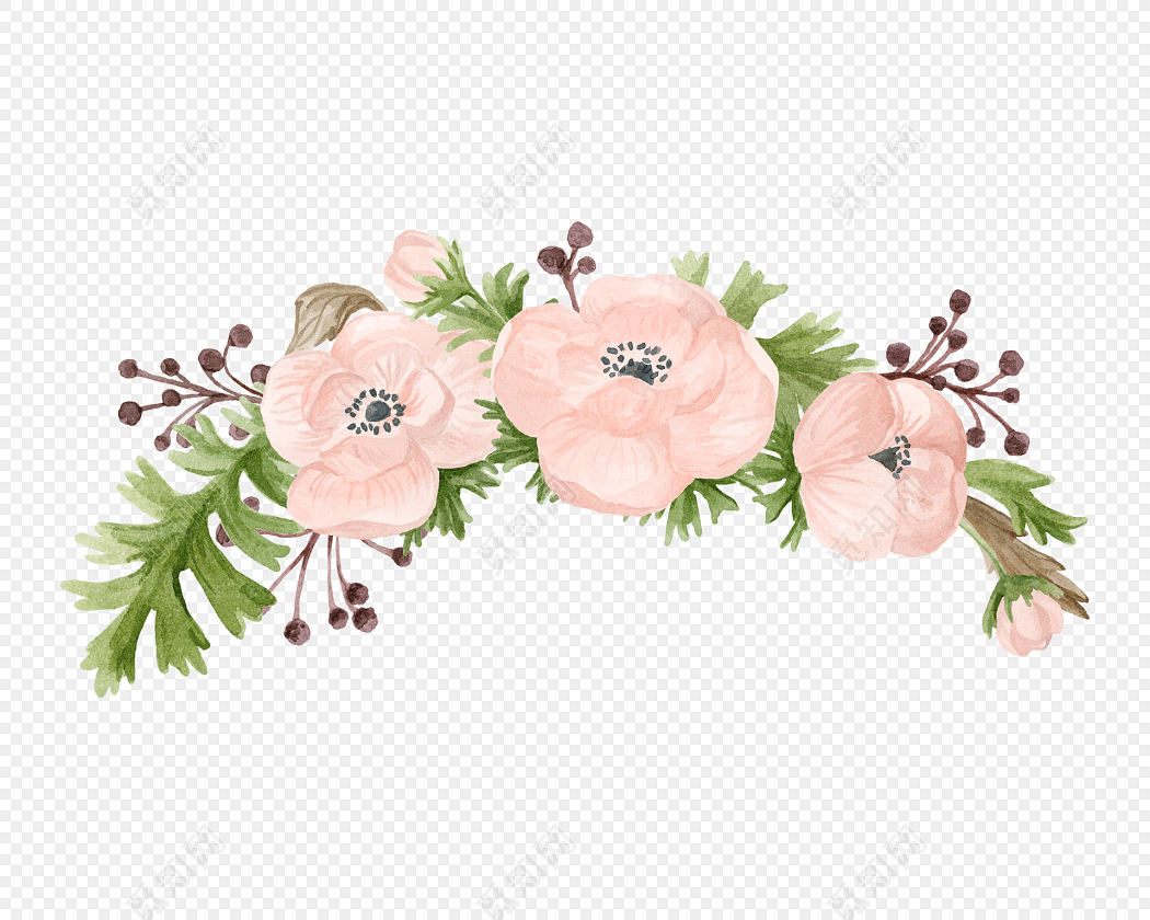 绘水彩花卉素材