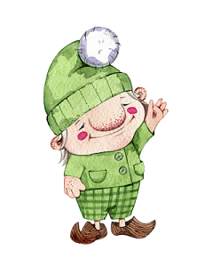 绿色小矮人素材