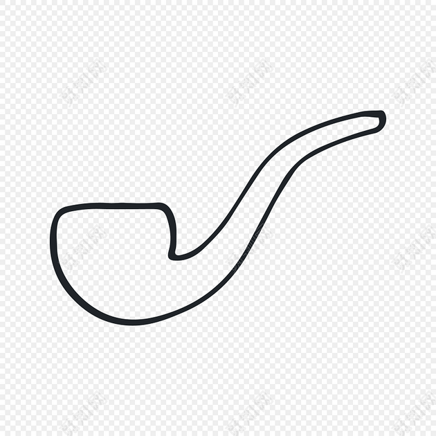 简笔卡通烟斗素材