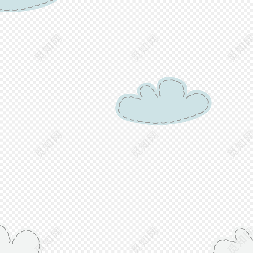 水彩悬浮装饰物素材