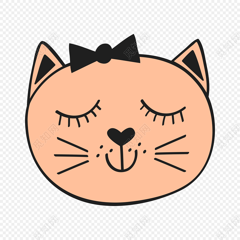 卡通猫头