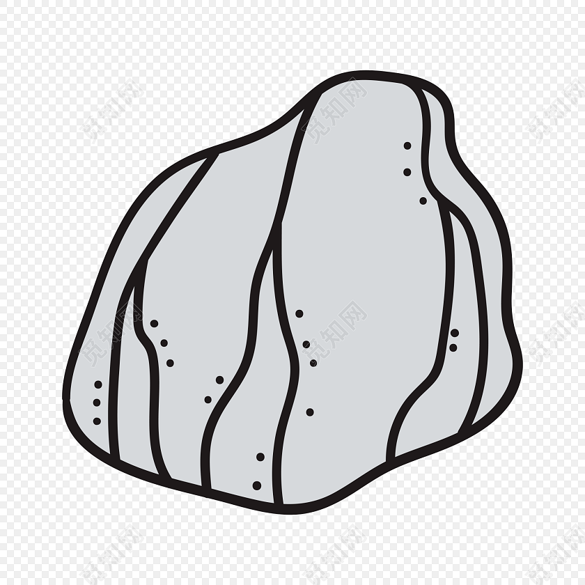 卡通石头免抠素材