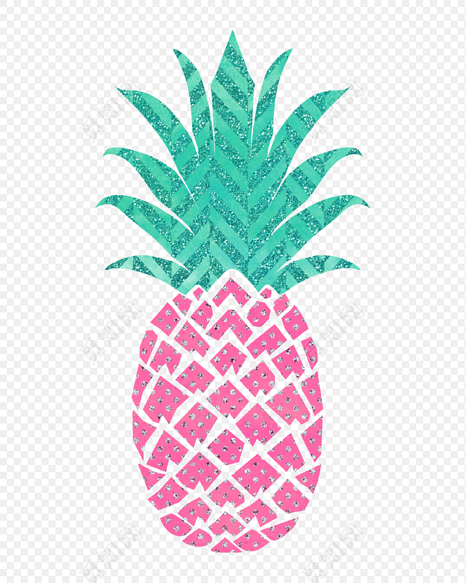 粉色纹路水果菠萝素材