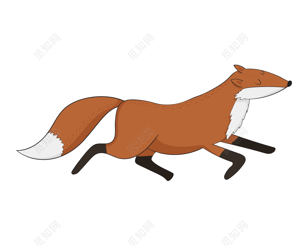 png素材 手绘奔跑的狐狸设计素材标签:动物实物 免抠素材 卡通 手绘