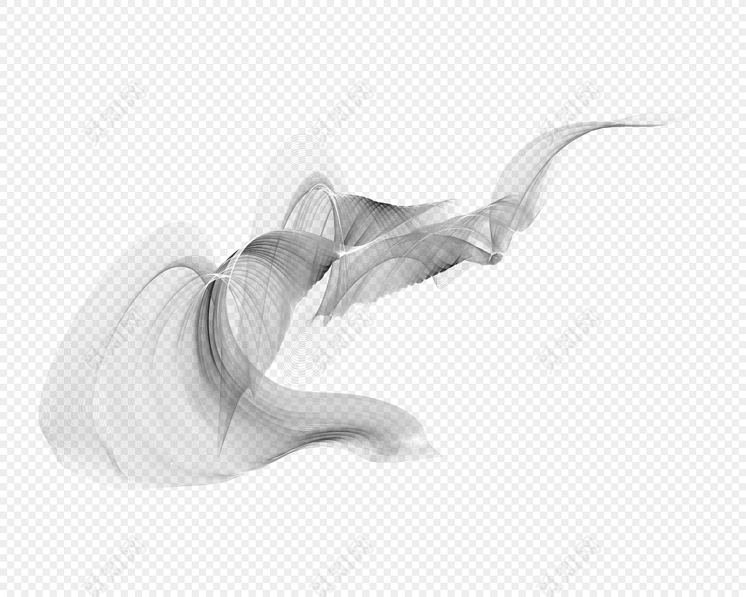 水墨笔刷飘逸烟雾免费下载_png素材_觅知网