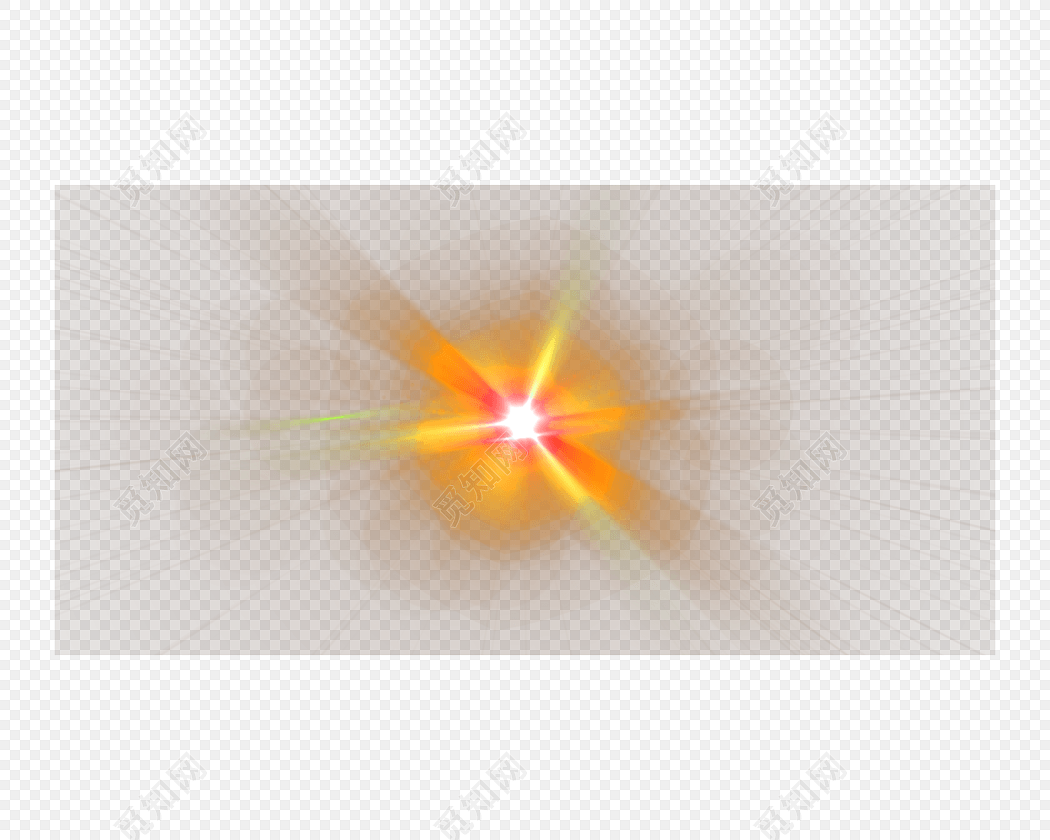 橙色爆炸激光光照素材
