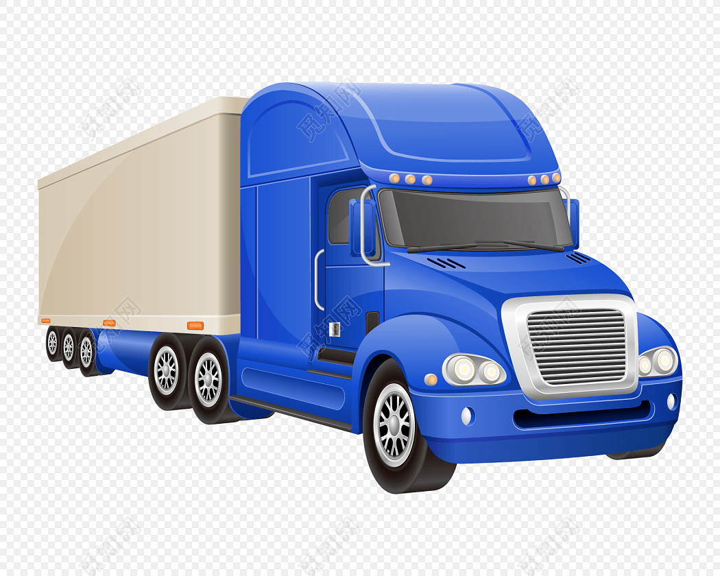 蓝色大卡车