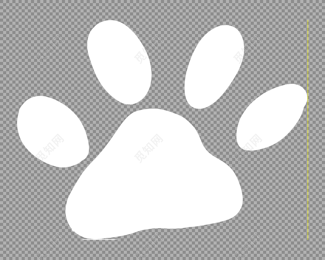 白色可爱猫咪脚印图片素材免费下载_觅知网