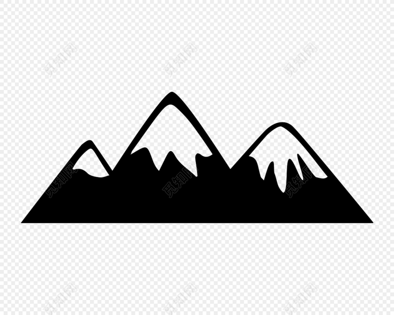 山峰剪影图片素材免费下载_觅知网