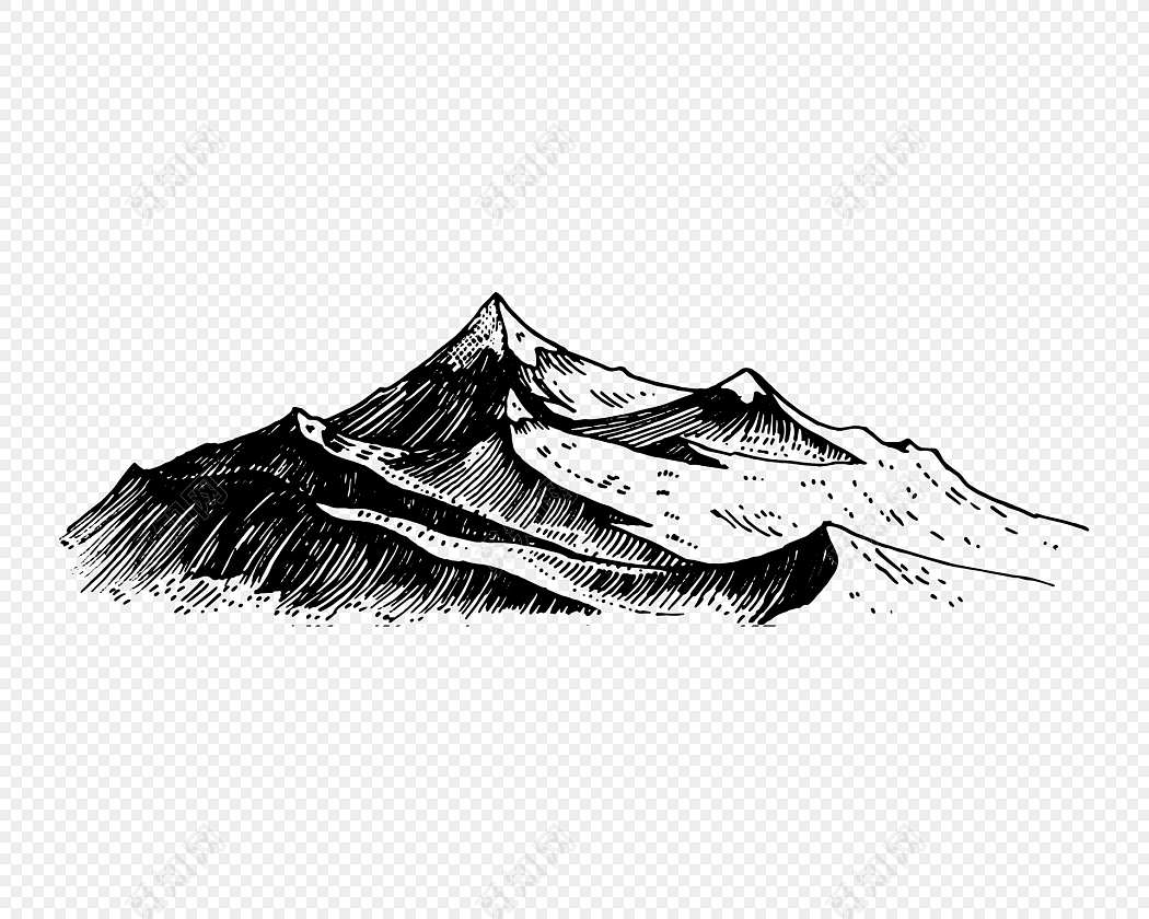 山峰剪影图片素材免费下载_觅知网