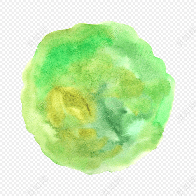 绿色水彩晕染渐变素材