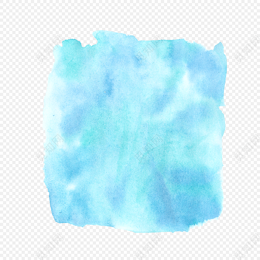 蓝色水彩晕染渐变素材