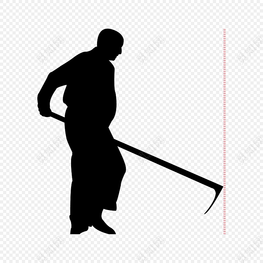 农民人物剪影免费下载_png素材_觅知网