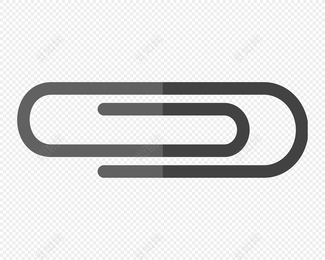 卡通办公用具回形针图标