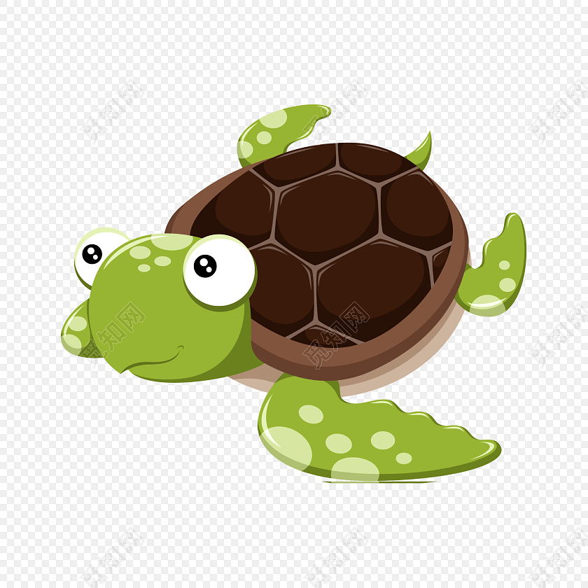 可爱卡通海洋生物海龟素材