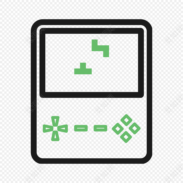 简约简笔画游戏机图标素材