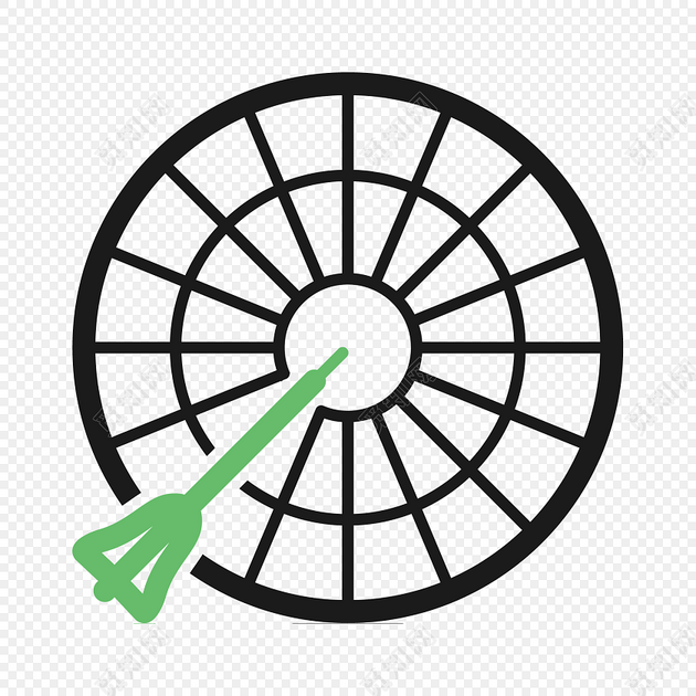 简约简笔画飞镖游戏图标素材