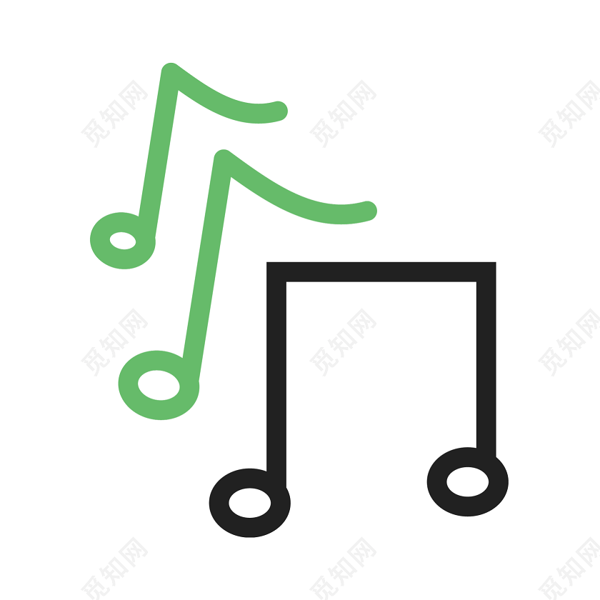 简约简笔画音符图标素材