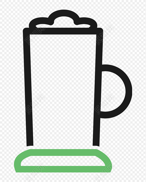 简约简笔画酒杯图标素材