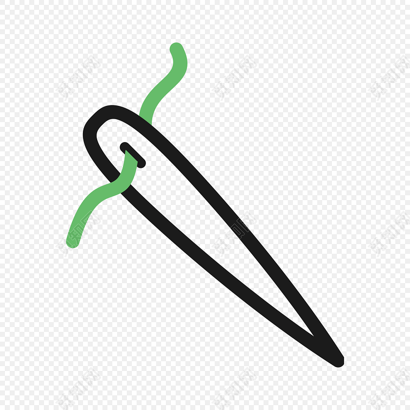 简约简笔画针线图标素材