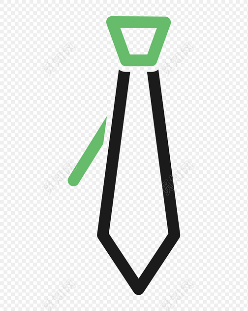简约简笔画领带图标素材