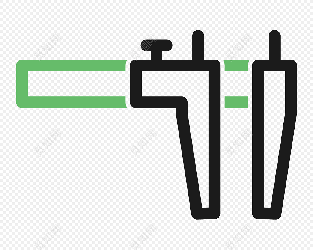 简约简笔画游标卡尺图标素材