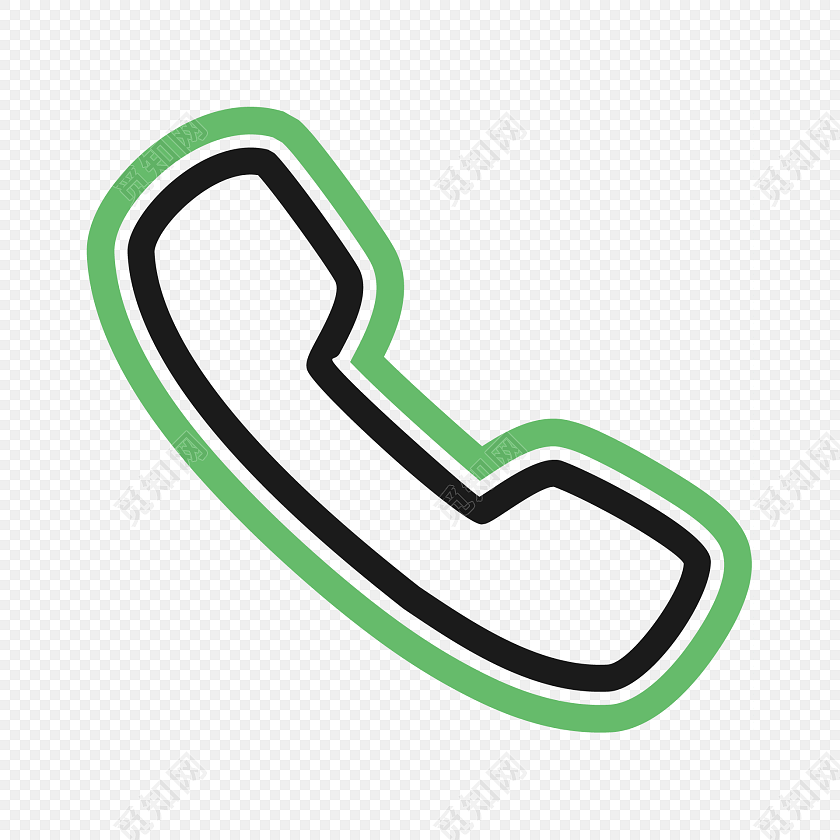 简约简笔画电话图标素材