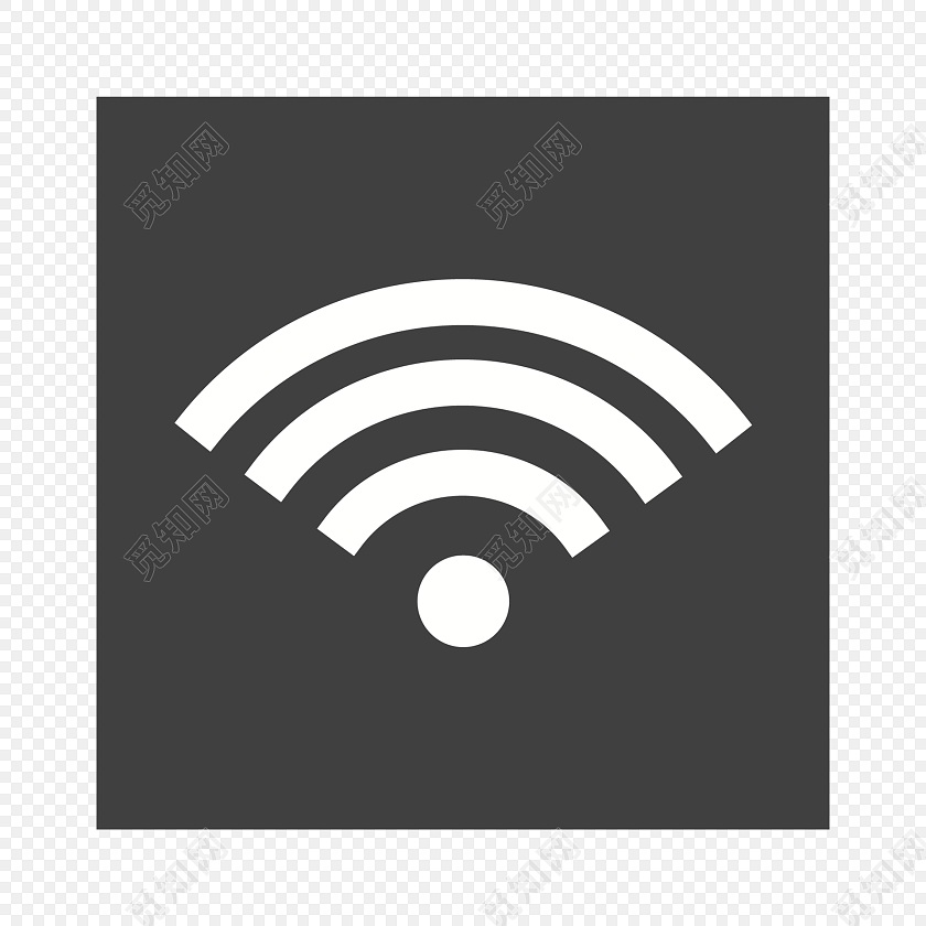 白色无线网络信号图标