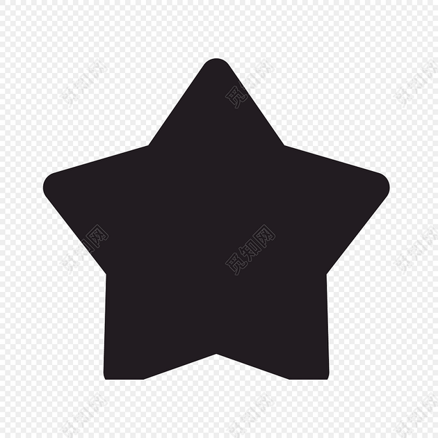 黑色扁平星星小图标
