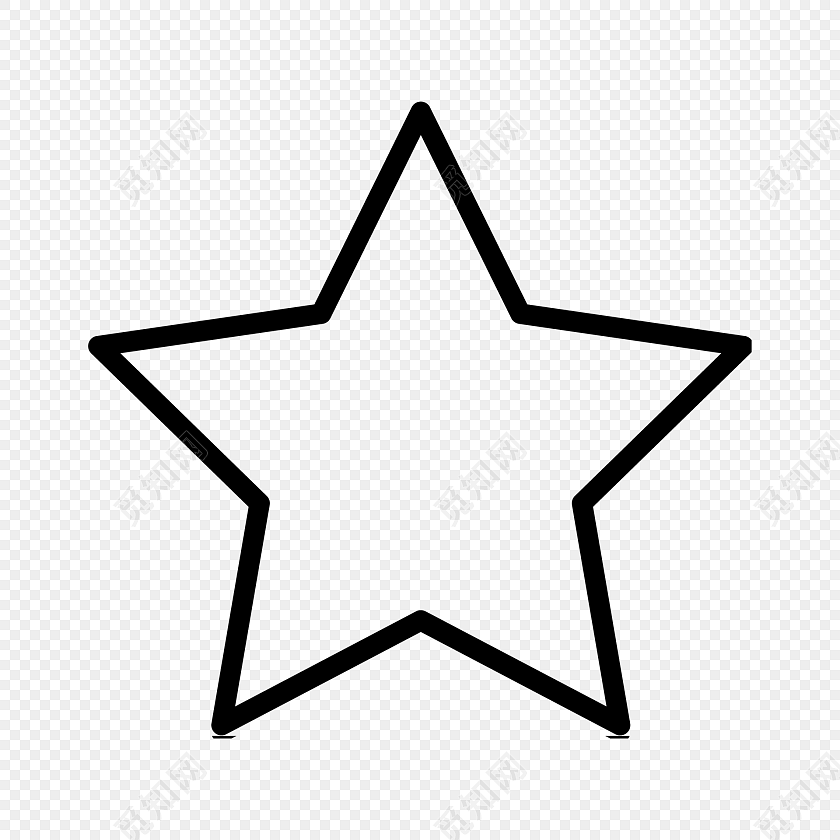 简约线条星星图标矢量素材