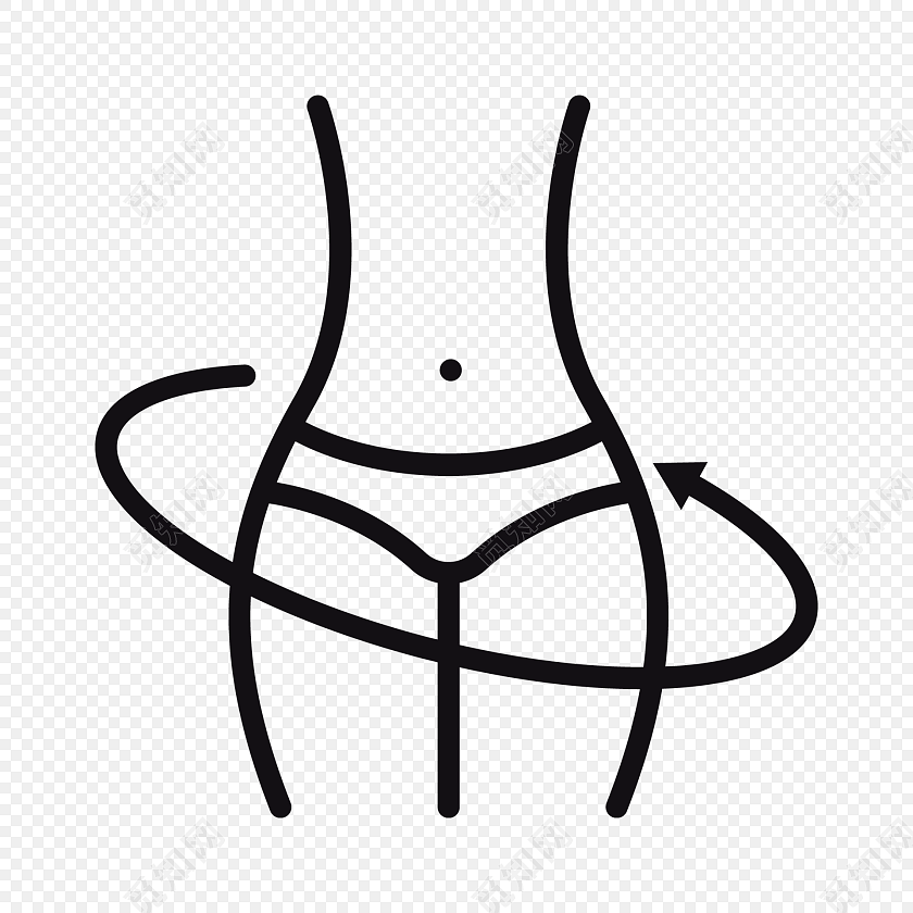 简约线条女人身体图标矢量素材