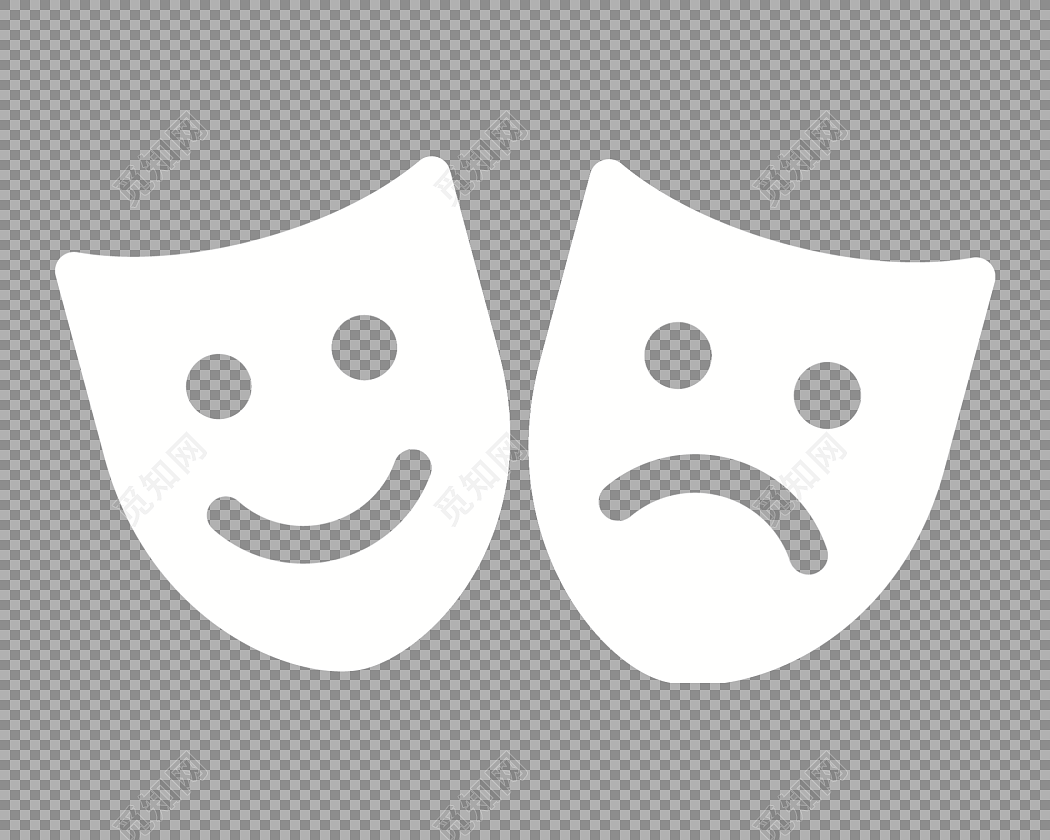 白色笑脸图标