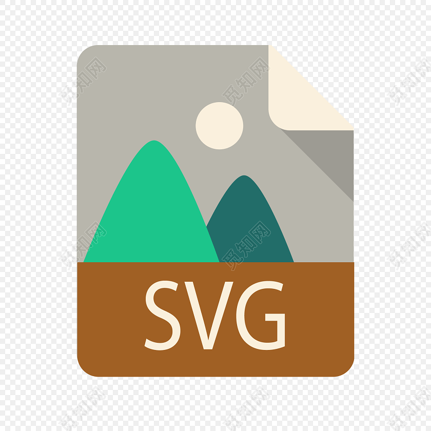 方形折角svg文件格式图标图片素材免费下载_觅知网