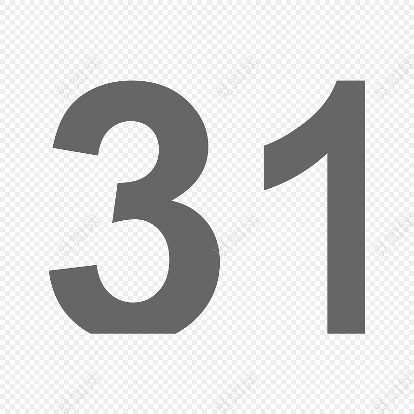 黑色数字31图标