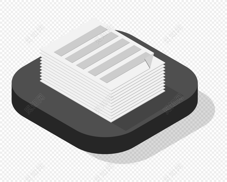 3d立体卡通纸张图标素材
