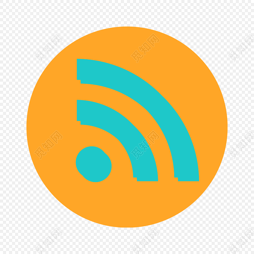卡通简约wifi圆形图标素材