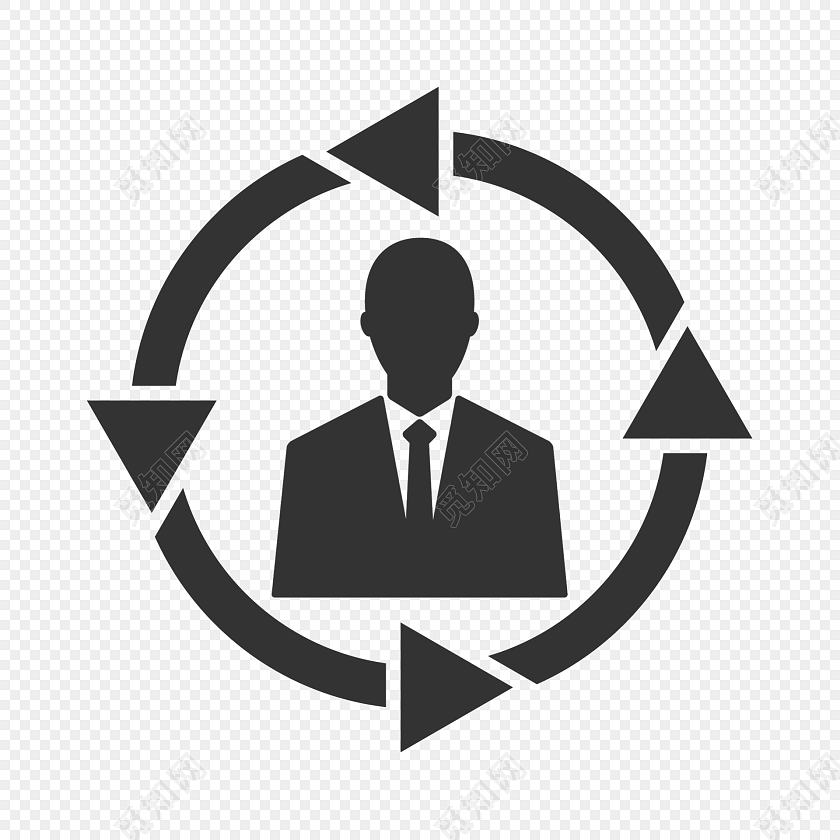 黑色简约商务个人简介图标免抠素材