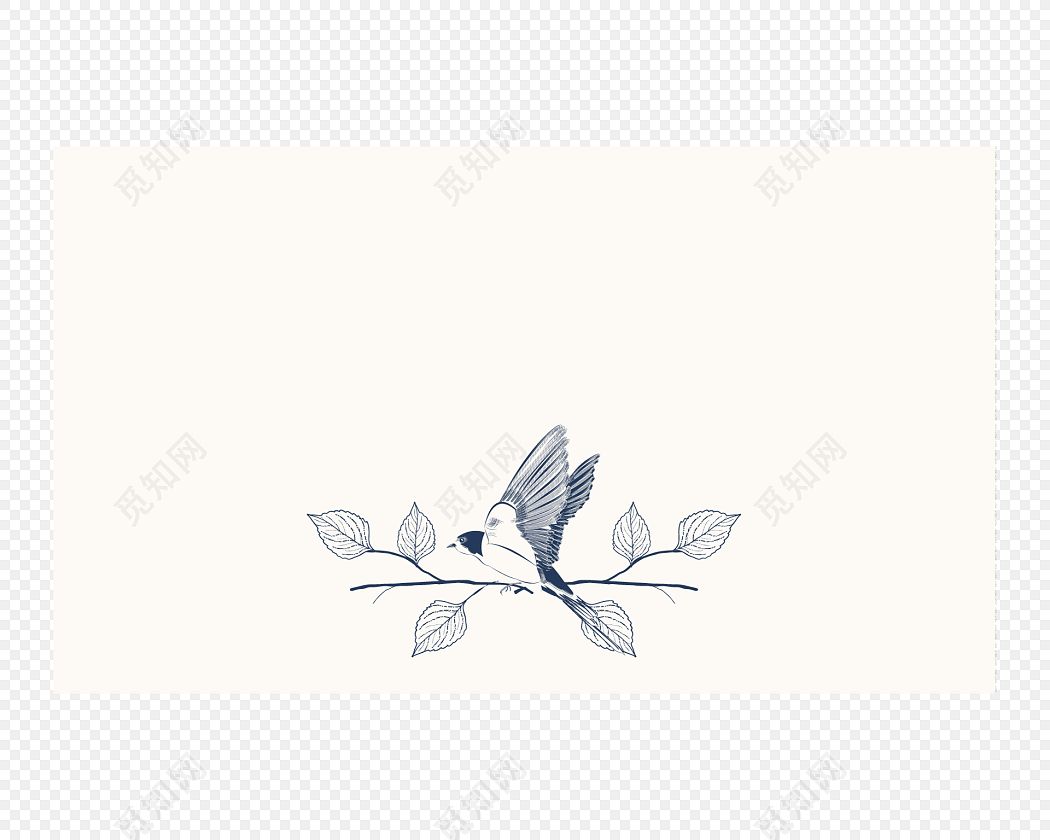 卡通简约婚礼明信片装饰素材