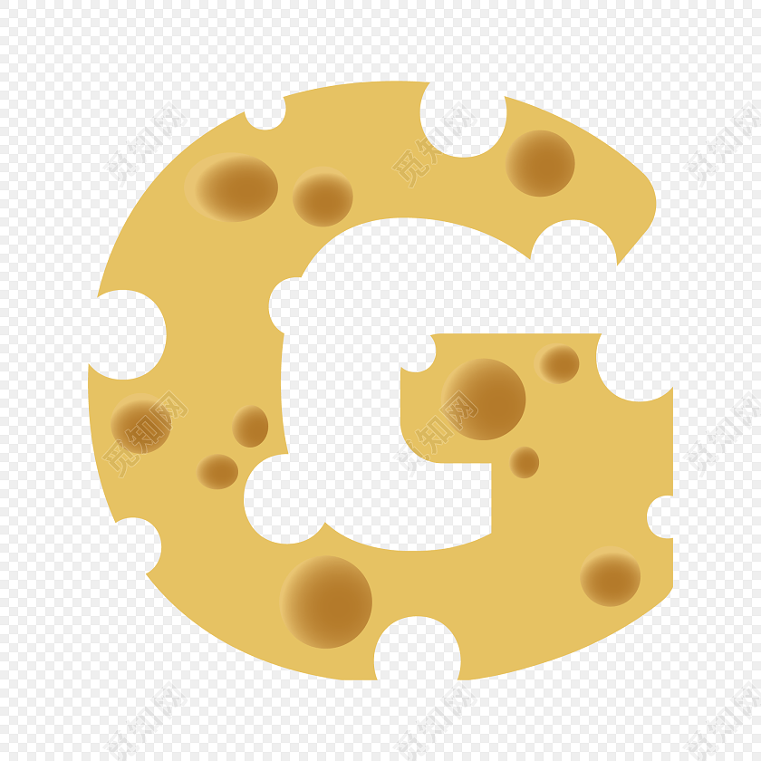 奶酪字母g素材