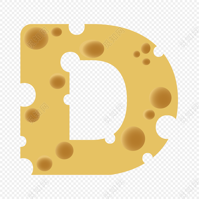奶酪字母d素材