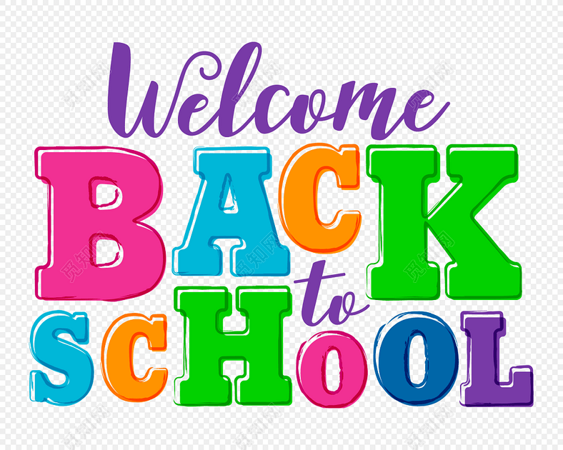welcome,welcome可爱 welcome back to school英文素材