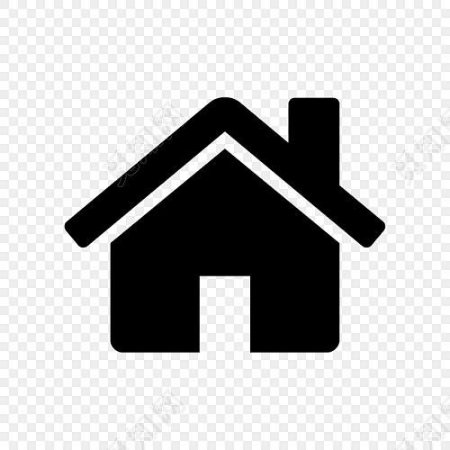 黑色小房子标志手绘素材