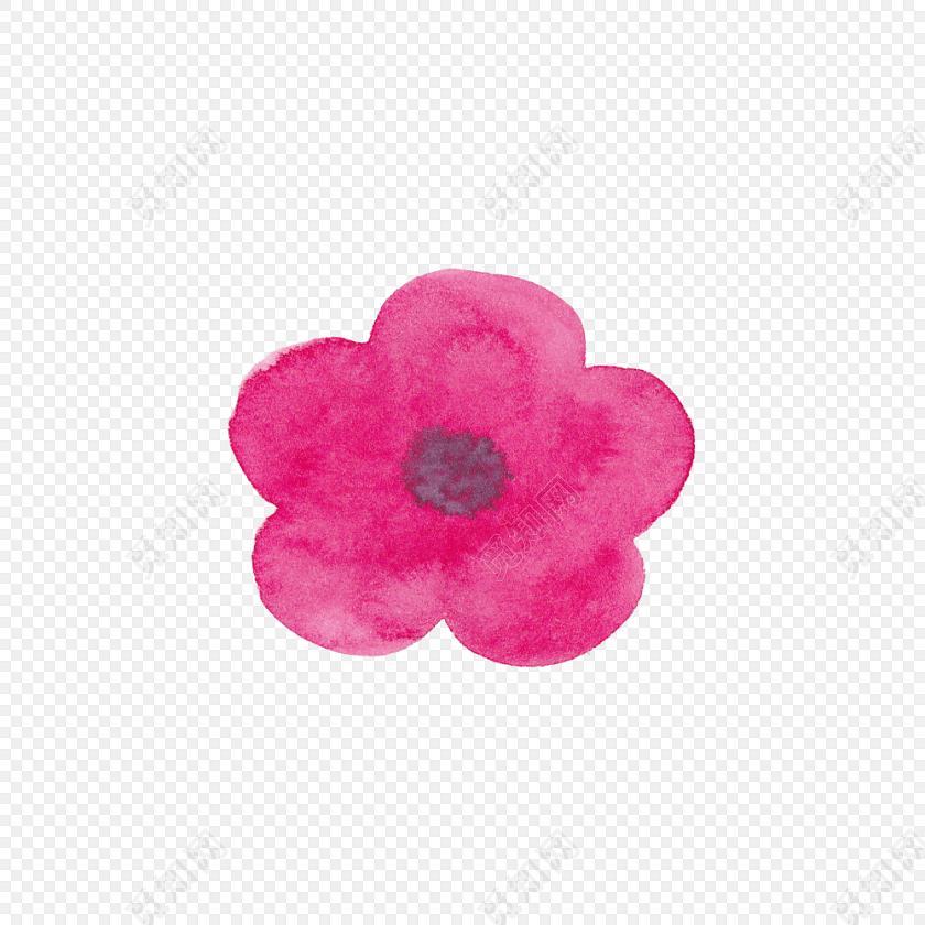 粉红色手绘小花素材