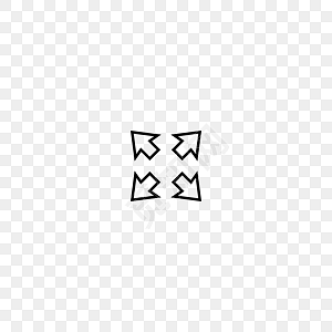 手绘四方箭头