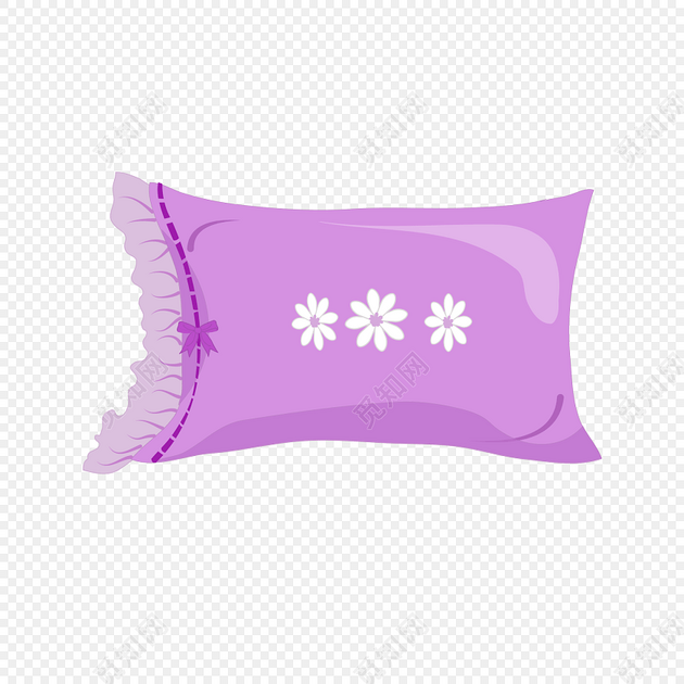紫色卡通枕头图片下载素材