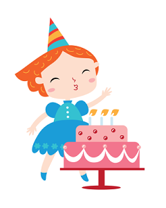 彩色卡通喜庆生日素材