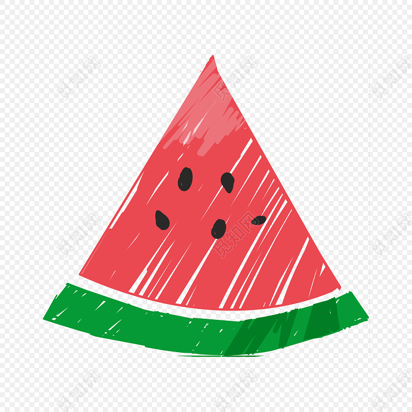 手绘卡通西瓜素材